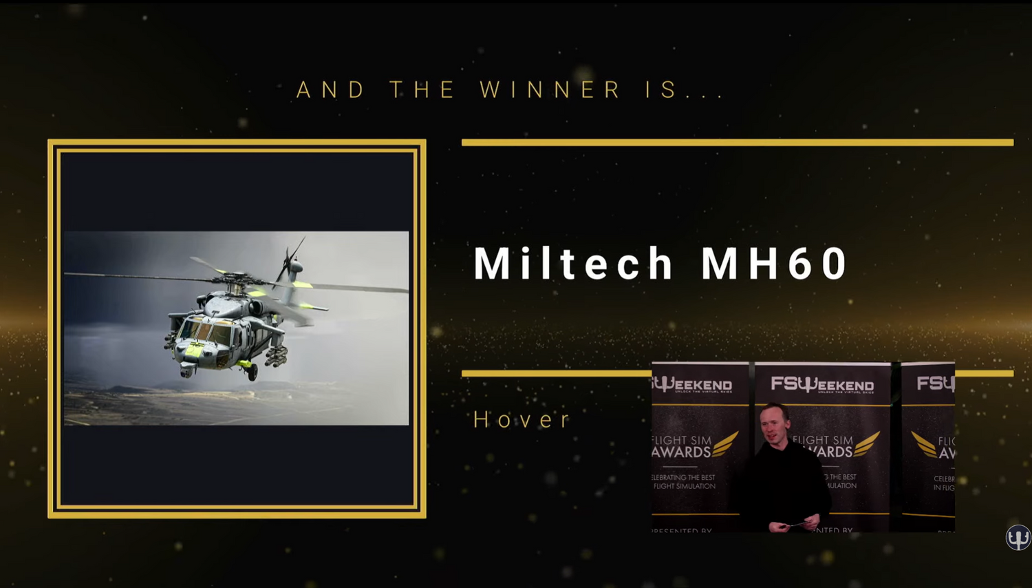 MH60 has taken home the Hover Award at the Flight Sim Awards!
