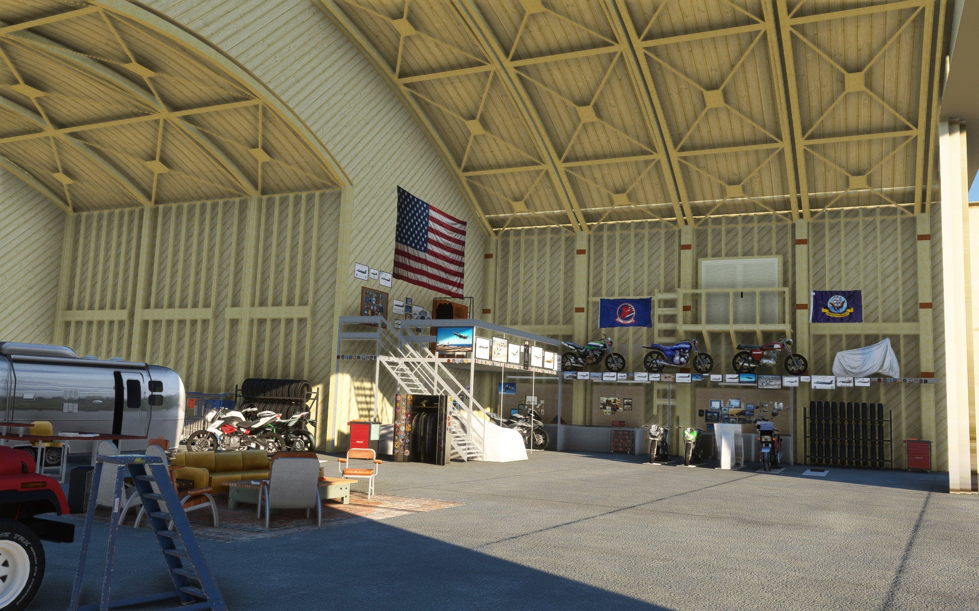 SUNDOWNERSIM - INYOKERN AIRPORT MAV'S HANGAR for MSFS20/24