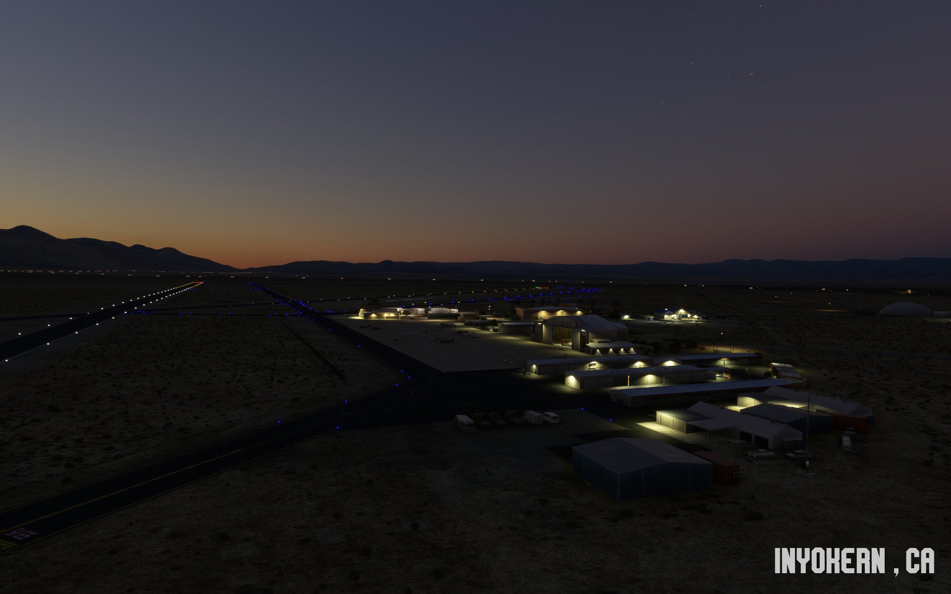 SUNDOWNERSIM - INYOKERN AIRPORT MAV'S HANGAR for MSFS20/24