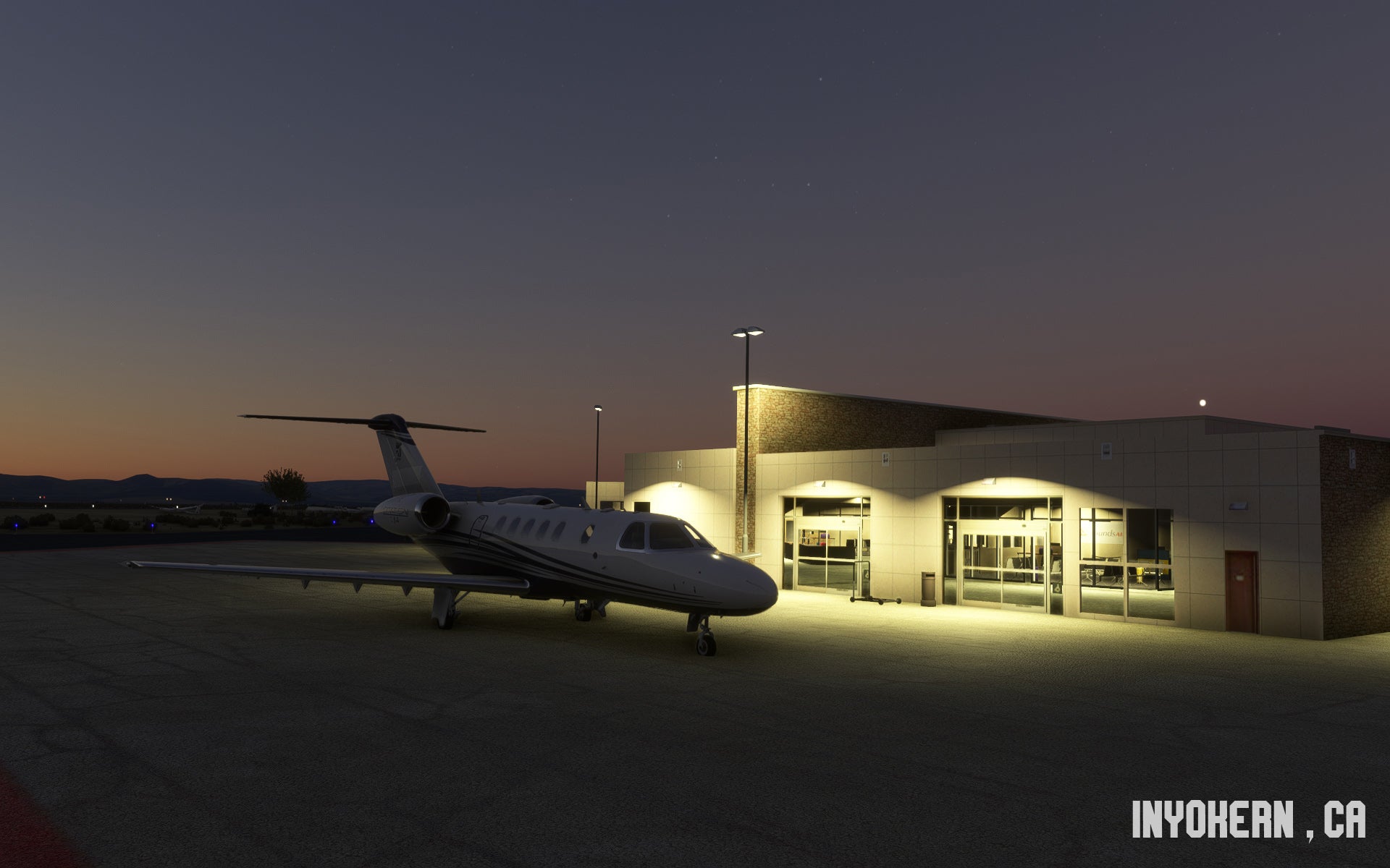 SUNDOWNERSIM - INYOKERN AIRPORT MAV'S HANGAR for MSFS20/24