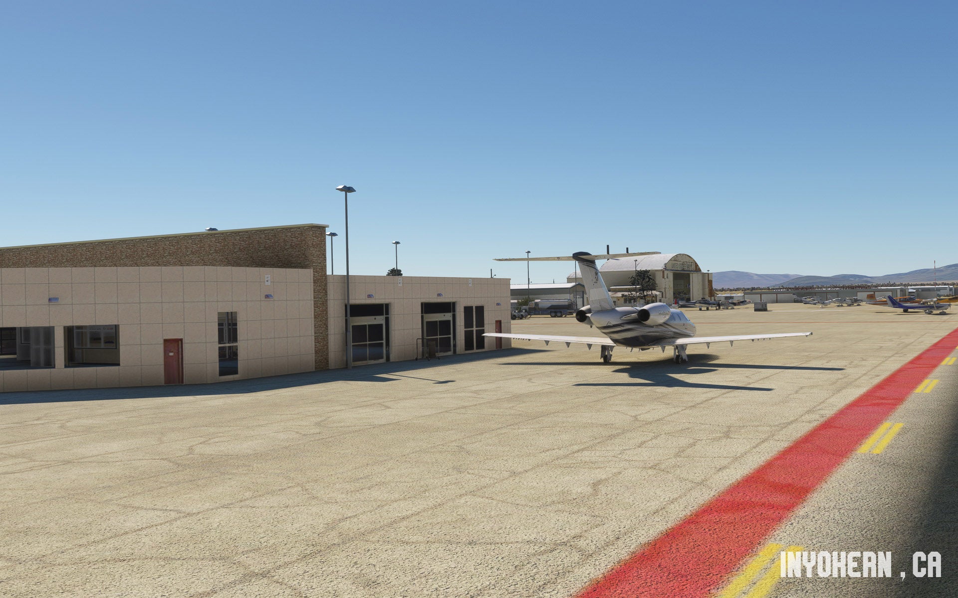 SUNDOWNERSIM - INYOKERN AIRPORT MAV'S HANGAR for MSFS20/24