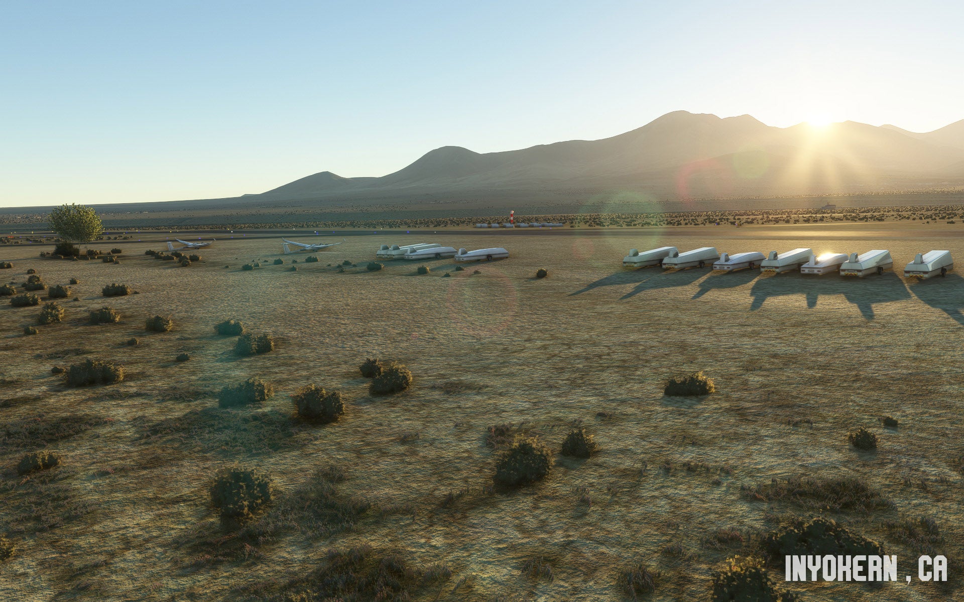 SUNDOWNERSIM - INYOKERN AIRPORT MAV'S HANGAR for MSFS20/24