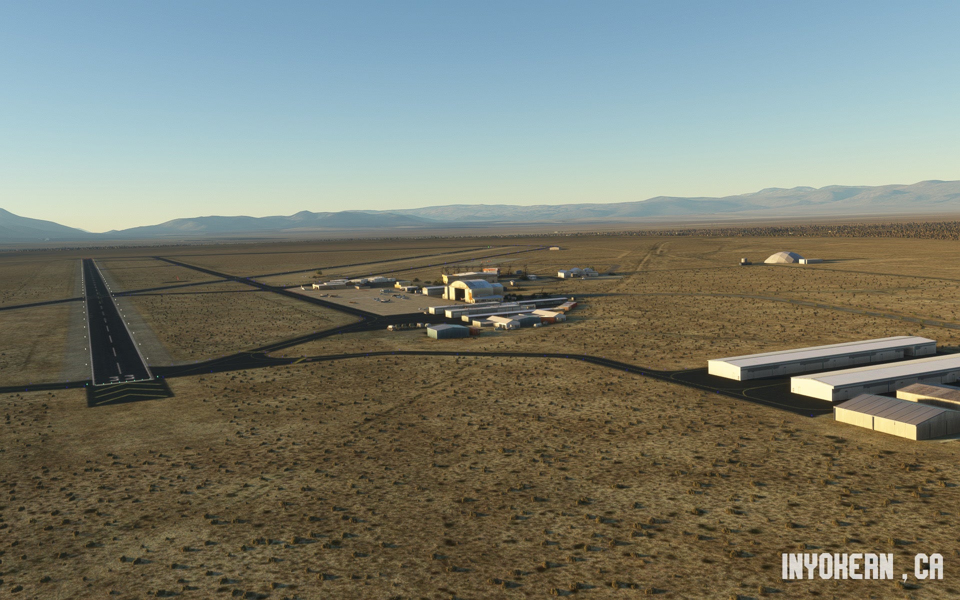SUNDOWNERSIM - INYOKERN AIRPORT MAV'S HANGAR for MSFS20/24