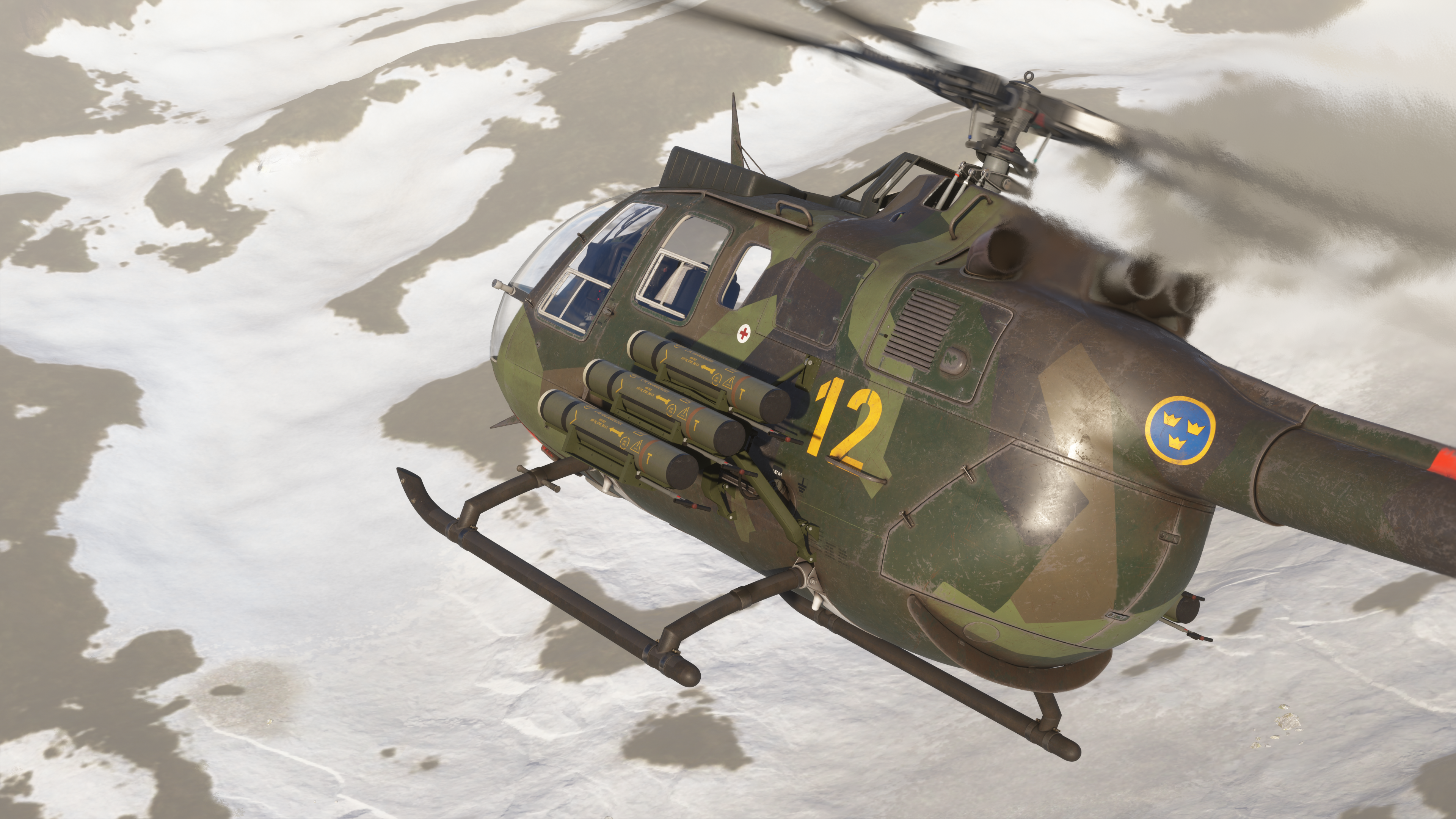Stratoware MBB Bo 105, in partnership with Miltech Simulations for MSFS24