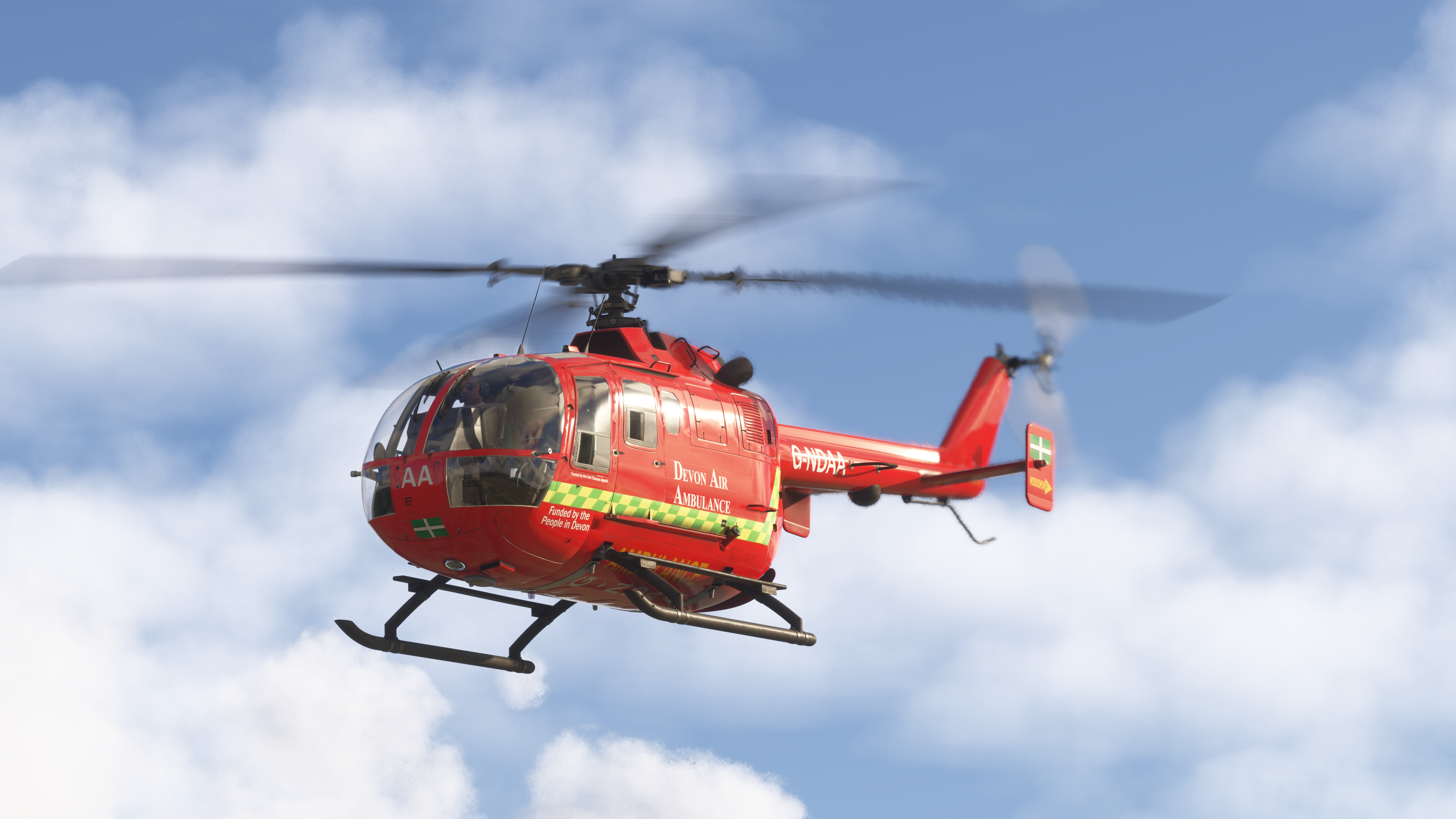 Stratoware MBB Bo 105, in partnership with Miltech Simulations for MSFS24