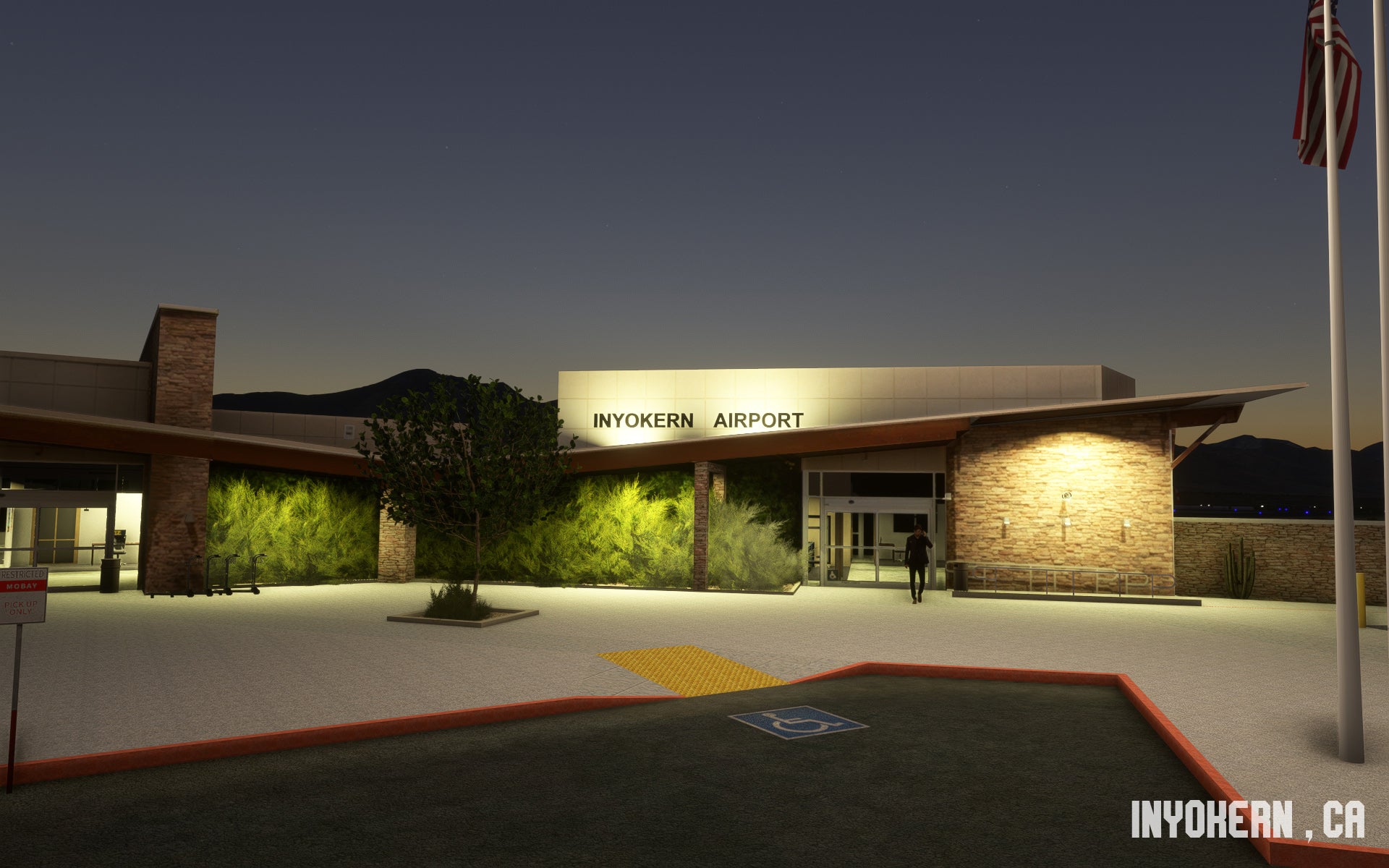 SUNDOWNERSIM - INYOKERN AIRPORT MAV'S HANGAR for MSFS20/24