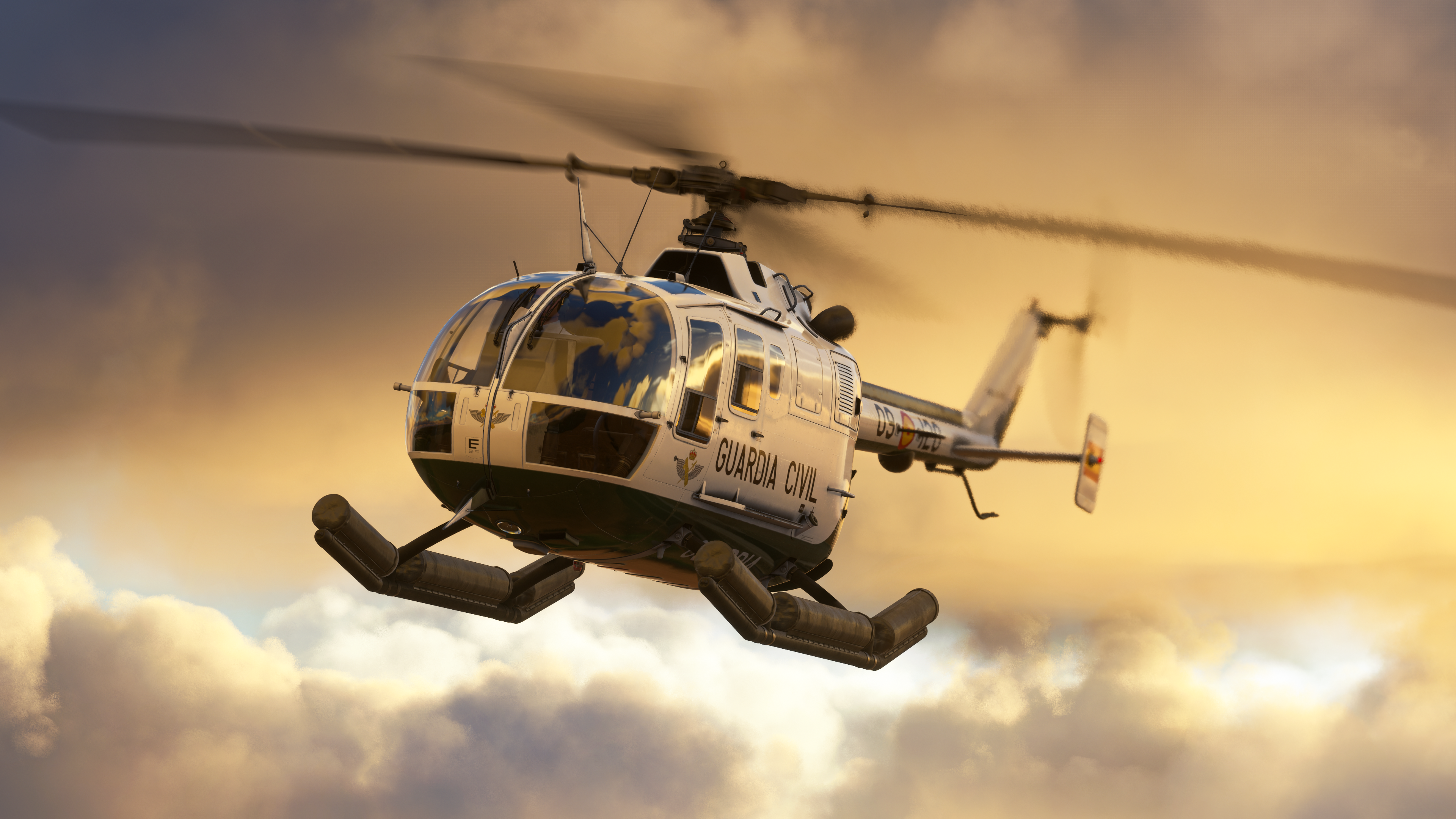 Stratoware MBB Bo 105, in partnership with Miltech Simulations for MSFS24