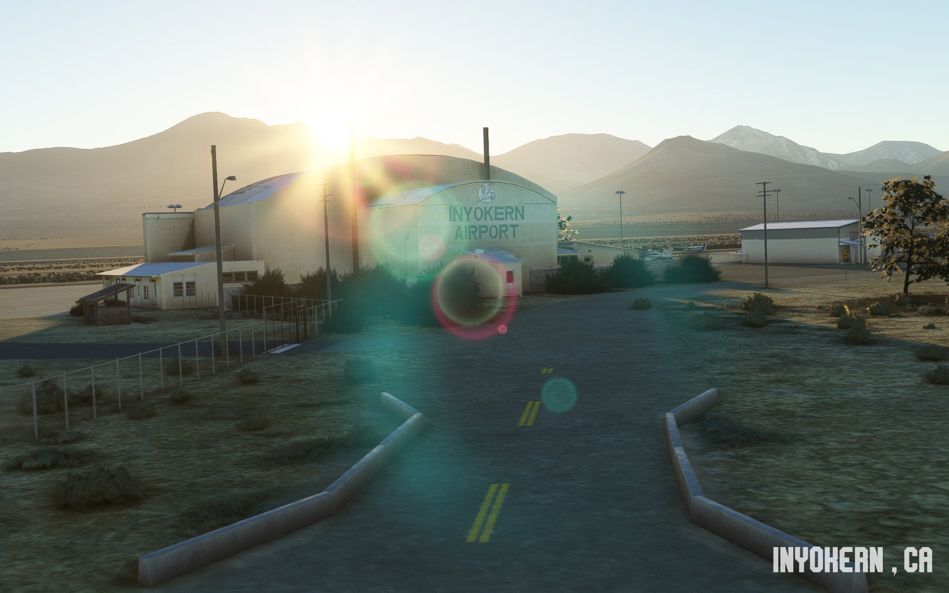 SUNDOWNERSIM - INYOKERN AIRPORT MAV'S HANGAR for MSFS20/24