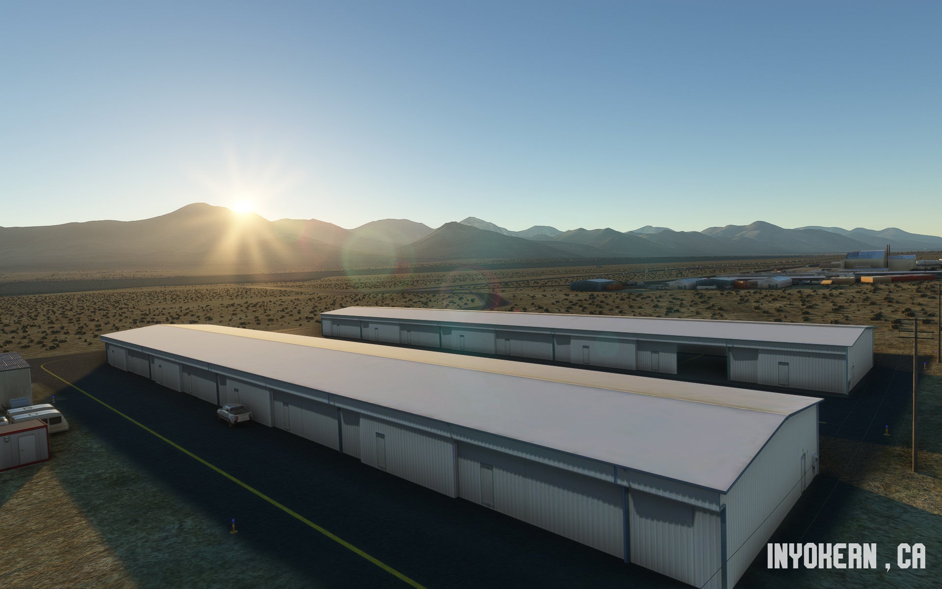 SUNDOWNERSIM - INYOKERN AIRPORT MAV'S HANGAR for MSFS20/24