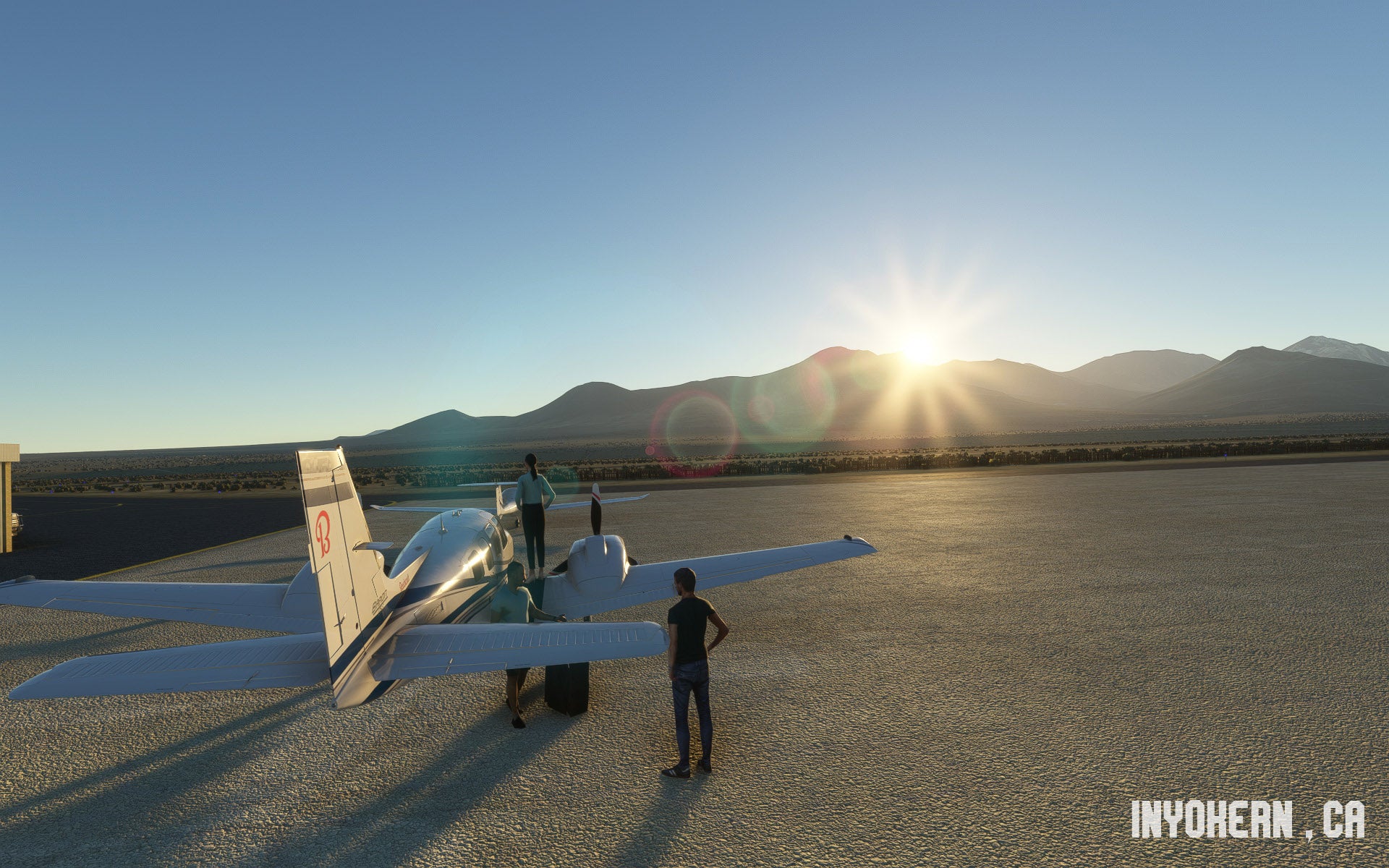 SUNDOWNERSIM - INYOKERN AIRPORT MAV'S HANGAR for MSFS20/24