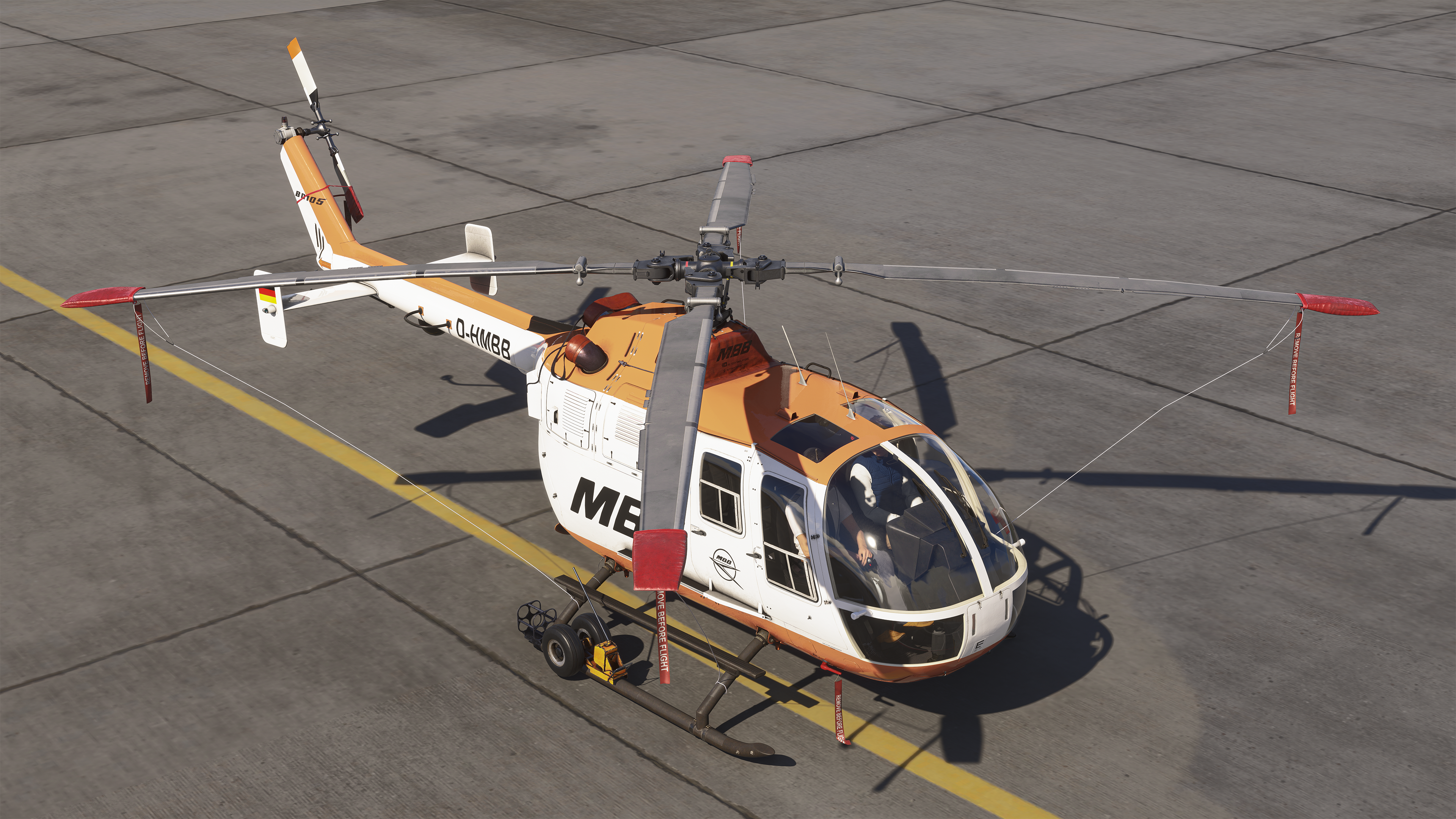 Stratoware MBB Bo 105, in partnership with Miltech Simulations for MSFS24