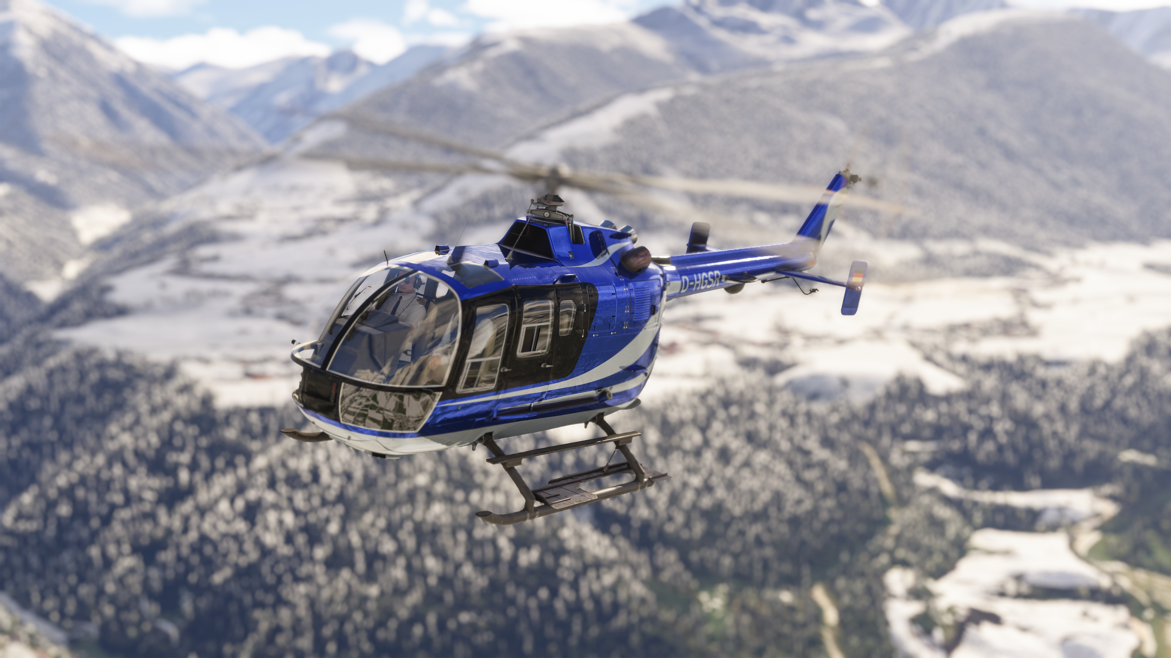 Stratoware MBB Bo 105, in partnership with Miltech Simulations for MSFS24