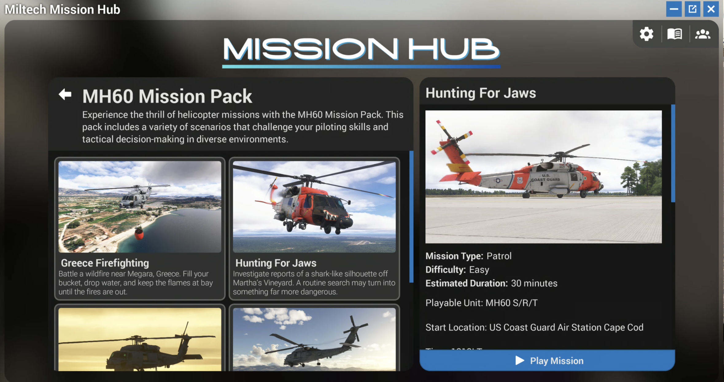 Miltech Mission Hub for MSFS20/24