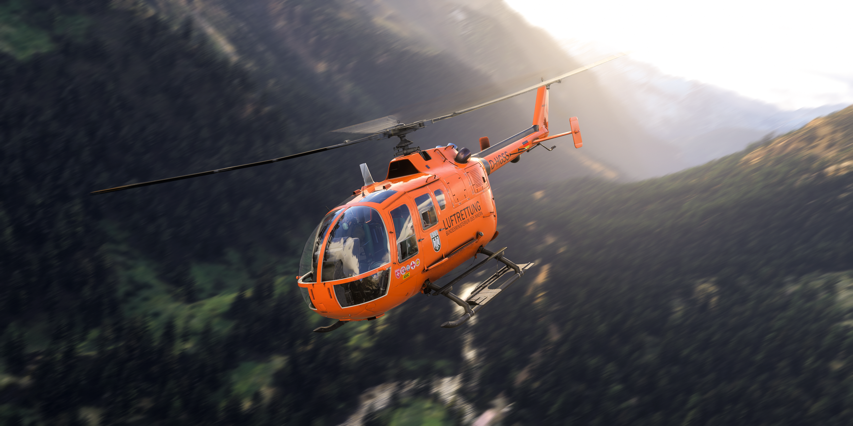Stratoware MBB Bo 105, in partnership with Miltech Simulations for MSFS24